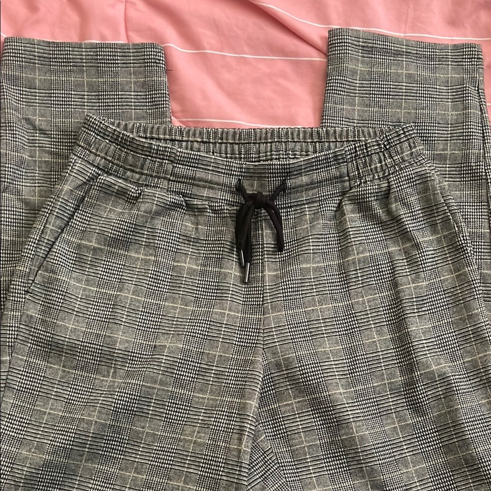 a new day Gray Glen Plaid Drawstring Women's Pants